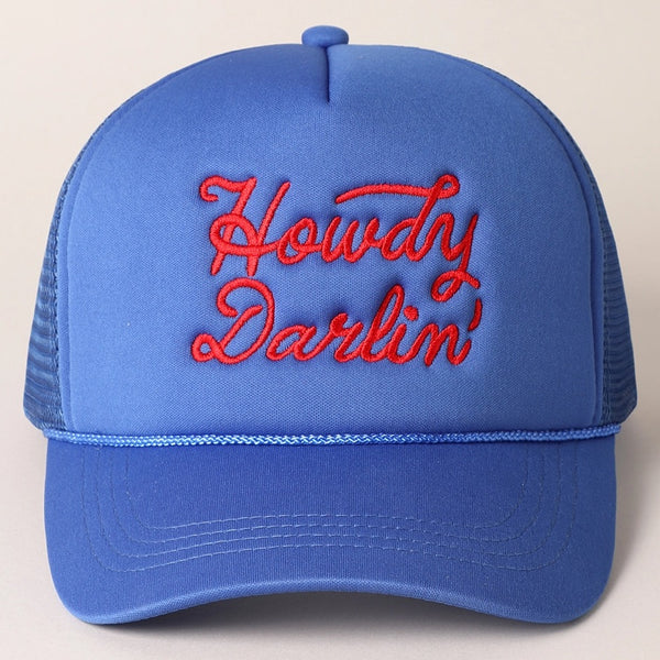 Howdy Darlin' Embroidered Mesh Back Trucker Cap