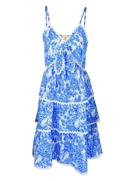 Simply Southern Tiered Blue Vintage Dress