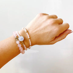 Gemstone Bracelets-Rose Quartz-Multiple Options