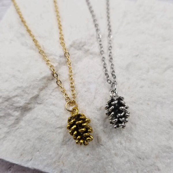 Pine Cone Necklace -Gold or Silver