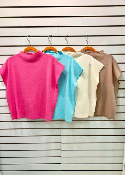 Sabrina Mock Neck Sweater - 4 Colors