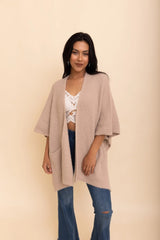 Boucle Cozy Cardigan Poncho-2 Colors