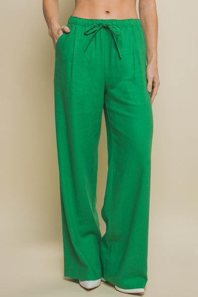 Daphne Linen Tie Waist Pants -Many Colors