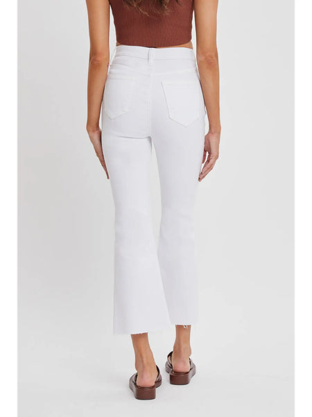 Carlie Cropped Flares - White