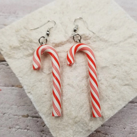 Christmas Candy Cane Sweet Earrings