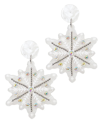 Snowflake Drop Earrings