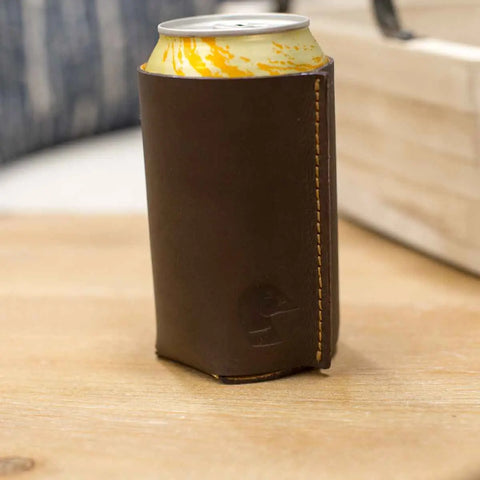 Leather Duck Embossed Can Cooler