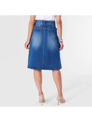 Zoey Zip Jean Skirt