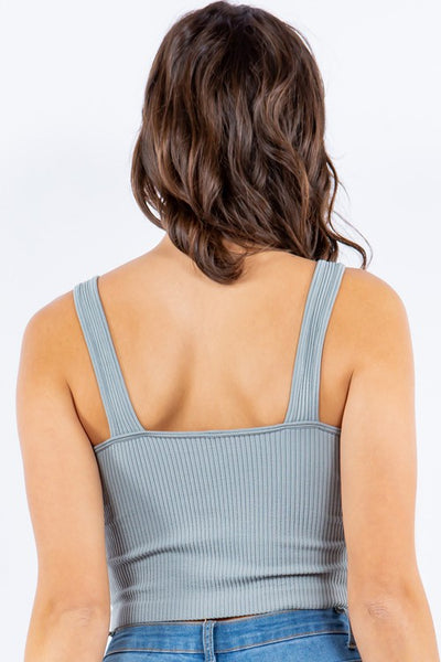 Abigail Ribbed Cropped Tank - 5 Colors