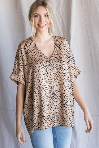 Dorie Leopard Top