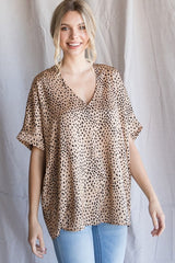 Dorie Leopard Top