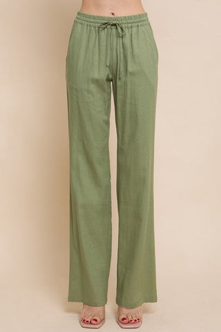 Daphne Linen Tie Waist Pants -Many Colors