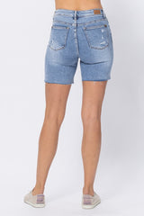 Judy Blue Medium Length Patch Shorts