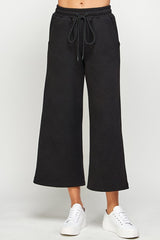 Textured Cropped Pants-4 Colors