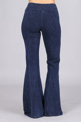 Lux Mineral Wash Stretch Pants - Dark Denim