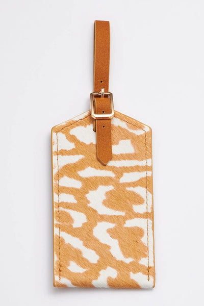 Genuine Leather Animal Print Luggage Tag-5 Options