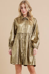 Holiday Metallic Dress - 3 Colors