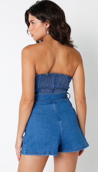 Daphne Denim Romper