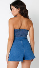 Daphne Denim Romper