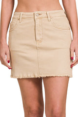 Sand Bar Denim Skirt - 4 Colors