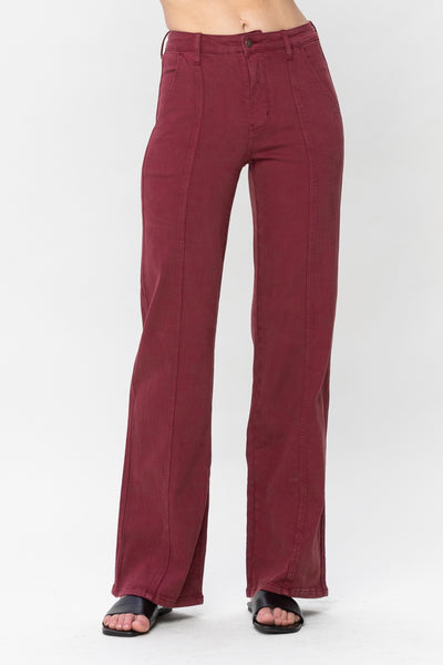 Judy Blue Burgundy Straight Leg Jeans