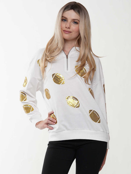 Football Sequin Hoodie