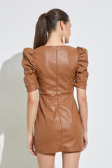 Autumn Jewel Leather Dress - 2 colors