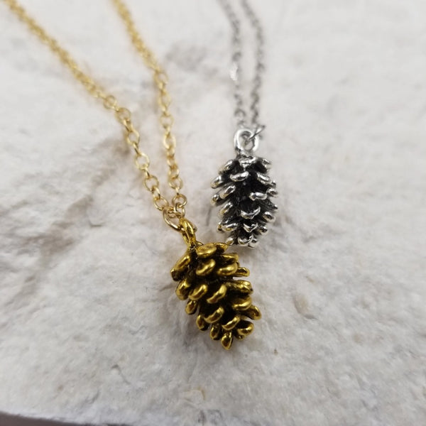 Pine Cone Necklace -Gold or Silver