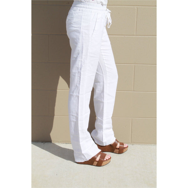 Daphne Linen Tie Waist Pants -Many Colors