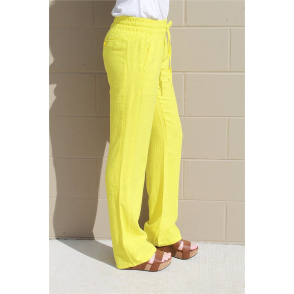 Daphne Linen Tie Waist Pants -Many Colors