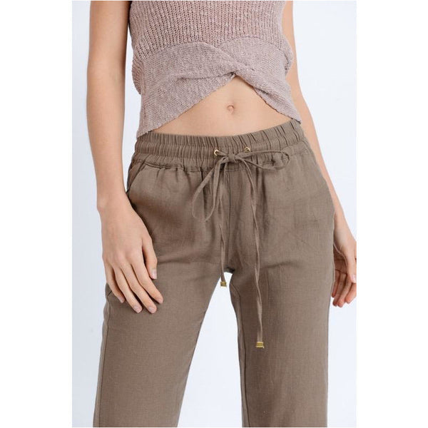 Daphne Linen Tie Waist Pants -Many Colors