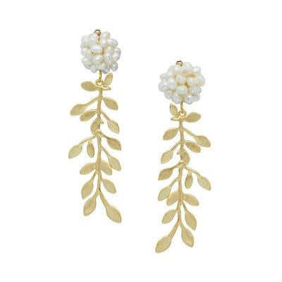 Harper Pearl Cluster & Vine Earrings