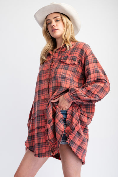 Redfin Plaid Tunic - Many Colors