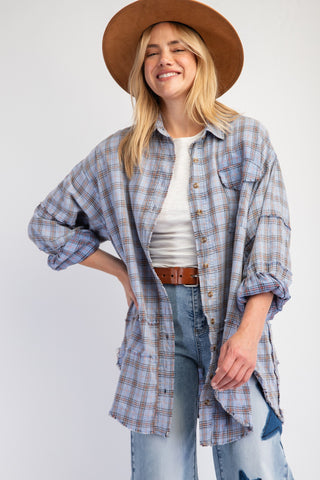 Redfin Plaid Tunic - Many Colors