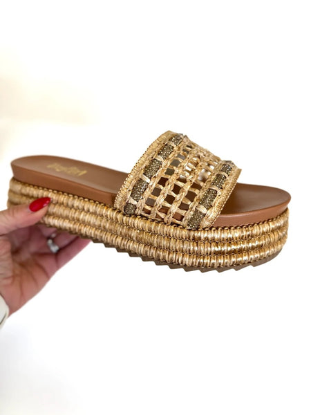 Hey Girl by Corky's Raffia Hangover Sandals