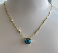 Kendra Scott Mabel Necklace Gold with Bronze Veined Turquoise