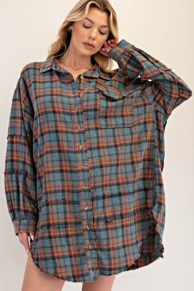 Redfin Plaid Tunic - Many Colors