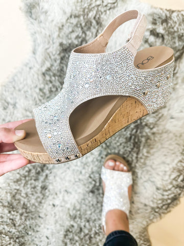 Ashley Wedge - Clear Rhinestone