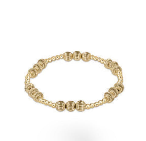 enewton Dignity Joy Pattern Gold 4mm Bead Bracelet