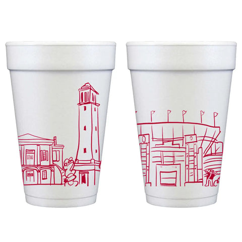 University of Alabama Skyline Styrofoam Cups