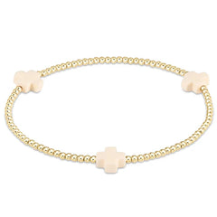 enewton small signature cross gold pattern 2mm bead bracelet - 7 Colors