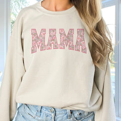 Mama Floral Pink Graphic Sweatshirt