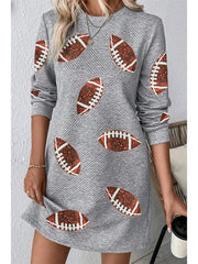 No Penalty Here Textured Long Sleeve Dress