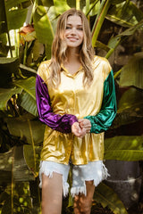 Mardi Gras Shine Top