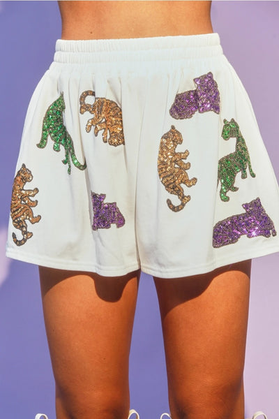 Krewe of Tigris Sequin Shorts