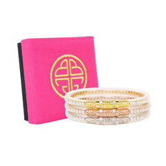 BuDha Girl THREE QUEENS ALL WEATHER BANGLES® (AWB®) - CLEAR CRYSTAL