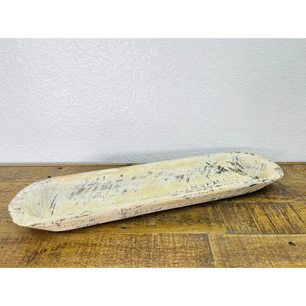 Antique White Baguette Dough Bowl