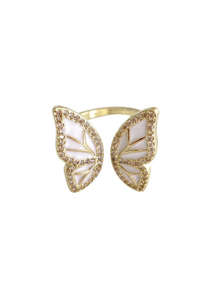 Enamel Butterfly Ring