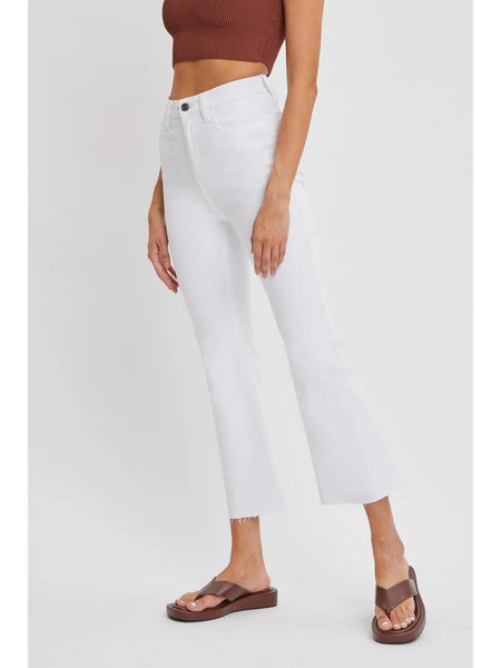 Carlie Cropped Flares - White