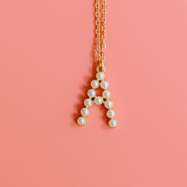 Chadwick Pearl Initial Necklace